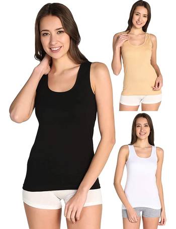 Maria Angel Pack of 3 Ladies Spaghetti Strap Tank Top Camisole Women Vest-5050 