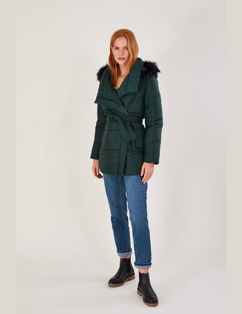 Monsoon blue hallie shop long padded coat