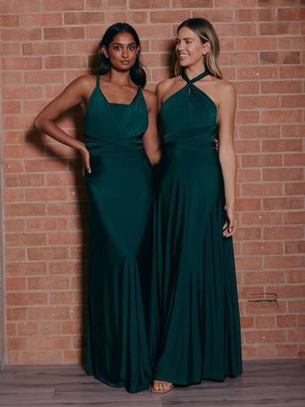 Dani Sequin Wrap Dress / Emerald Green
