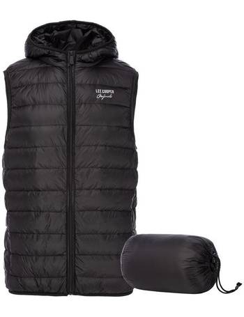 Lee cooper sweater outlet hooded gilet mens