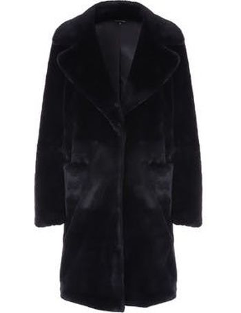 Peacocks black hotsell fur coat