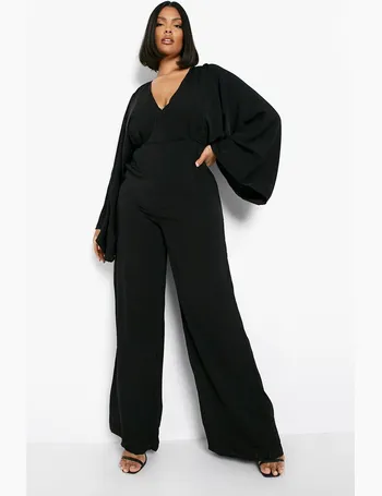 Plus Plunge Wide Leg Jumpsuit