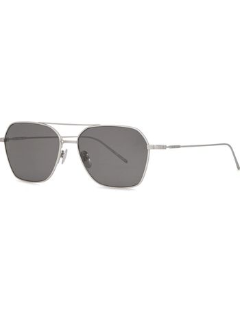 calvin klein silver tone aviator sunglasses