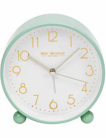 Wm.Widdop Alarm Clock 12cm Square Stylish Bold Clock Can be wall mounted 