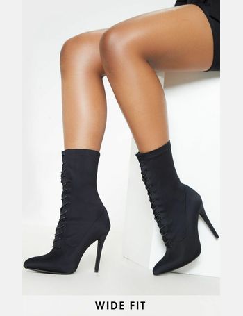 lace up sock heels