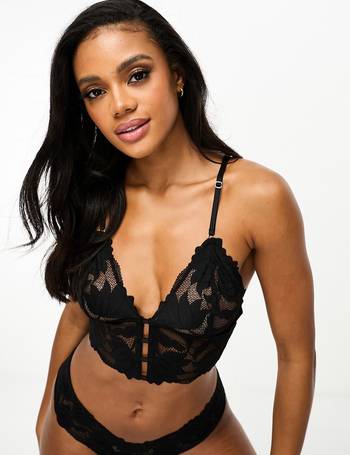 Lindex Emelie lace neon bralette in green