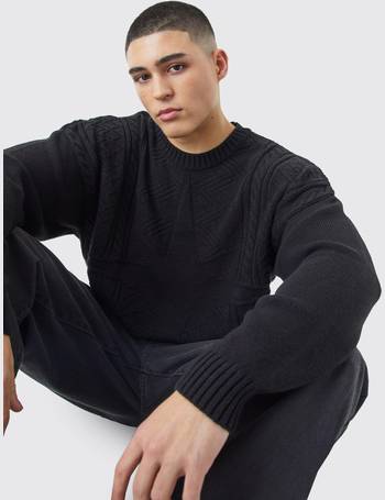 Oversized Cable Brushed Yarn Knitted Jumper