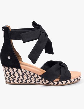 Ugg black wedge online sandals