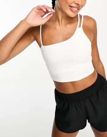ASOS 4505 Curve yoga tank top with twist back in white