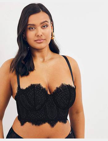 Figleaves Curve Adore Lace Padded Longline Multiway Balcony Bra In