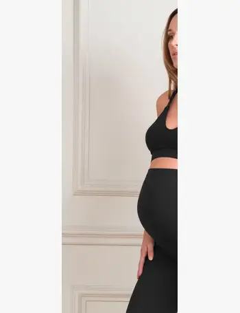 Seraphine Black Bump & Back Support Maternity Leggings- Yelena