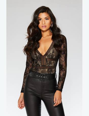 quiz black bodysuit