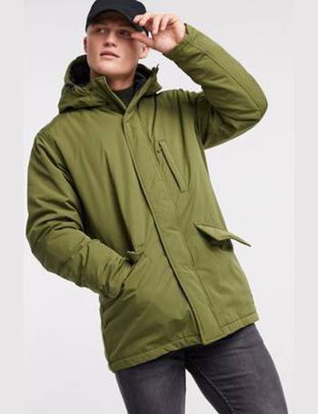 levi's parka jacket green