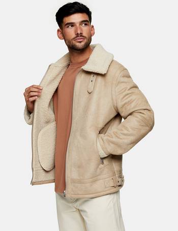 topman shearling coats & jackets