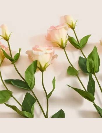 Moss & Sweetpea Set of 2 Artificial Real Touch Rose Stems