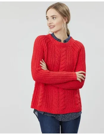 joules red cable jumper