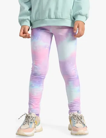 Lindex Kids' Animal Print Velour Leggings, Pink at John Lewis