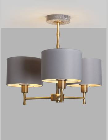 John Lewis Ceiling Lights With Antique Brass Up To 70 Off Dealdoodle - Baldwin Semi Flush 3 Arm Ceiling Light Antique Brass
