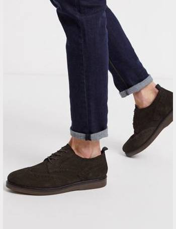 h by hudson calverston brogues in black suede