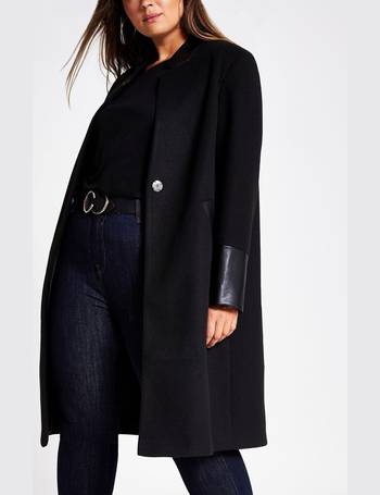 river island collarless coat