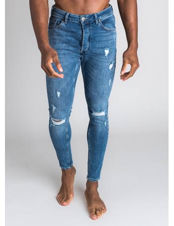Gym King Skinny Non Ripped Jeans in Mid Wash Blue