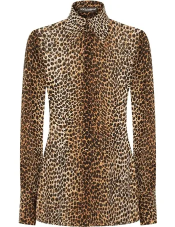 Leopard Print Brown Shirt