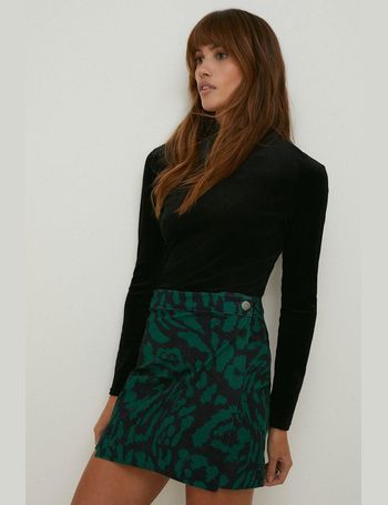 Oasis faux outlet suede snake skirt