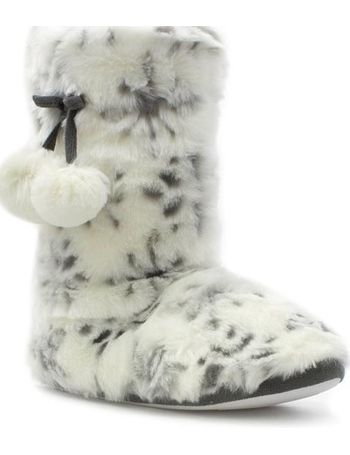 shoe zone ladies slipper boots