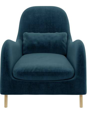 habitat snuggle velvet armchair