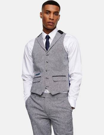 mens light gray suit vest