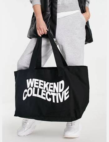 ASOS Weekend Collective canvas tote bag in sage