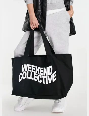 ASOS Weekend Collective canvas tote bag in sage