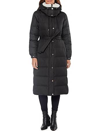 sanctuary belted maxi puffer coat