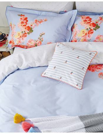 NEW Joules Hollyhock Blue Floral  Oxford Pillowcase