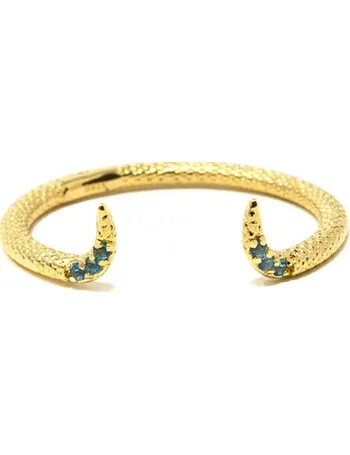 14k Yellow Gold Snake Cuff Bracelet