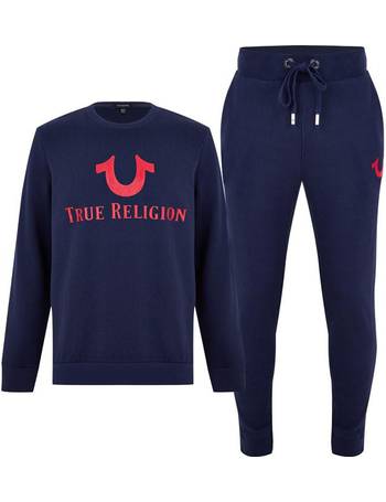 Navy blue true religion hot sale tracksuit