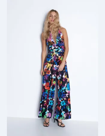 warehouse scatter floral jumpsuit