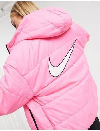 nike longline padded jacket with back swoosh