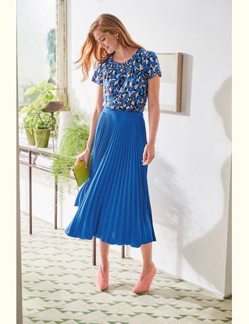 Oliver bonas clearance blue pleated skirt