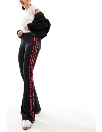 adidas Originals 'Leopard Luxe' leggings in black with leopard three stripes