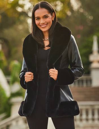 Black Premium Padded Fur Lined Parka Coat