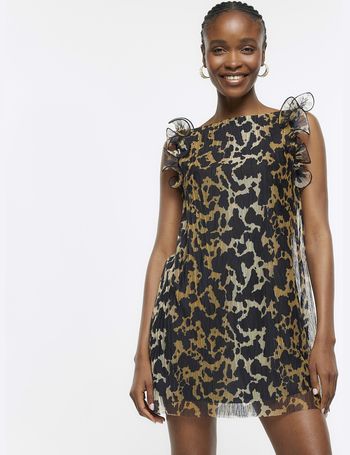 Animal print clearance dress zara sale