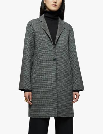 jigsaw charcoal wool blend city coat