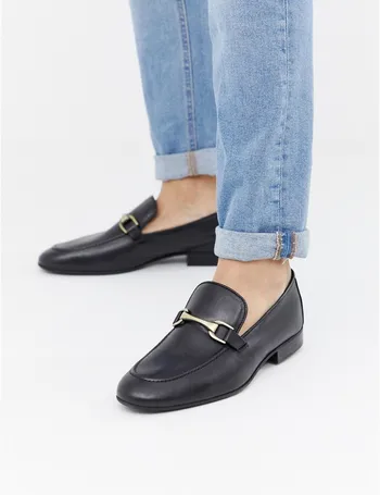 mens black loafers river island