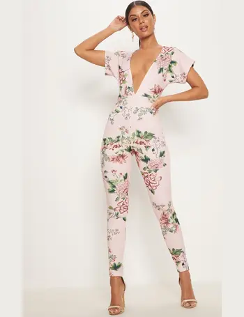 pretty little thing floral jumpsuit