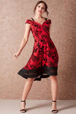 Shop Roman originals Red Velvet Dresses for Women up to 50% Off