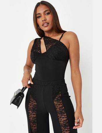 Shop Women's Missguided Black Lace Bodysuits up to 80% Off