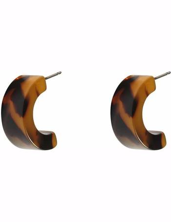 Oliver Bonas Women Mira Flat Oval Hoop Earrings 