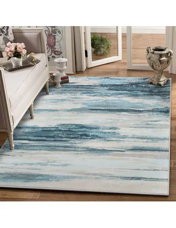 Belden Abstract Gray/White Area Rug Williston Forge Rug Size Rectangle 5' x 7