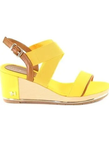 tommy hilfiger yellow sandals